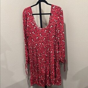 American Eagle Outfitters Red Long Sleeve dress